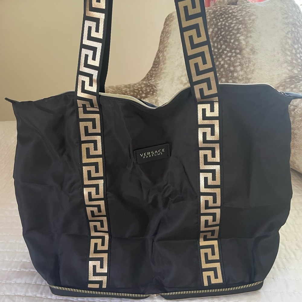 Versace Black Tote Bag (2024); never been used; 12.5"Hx19.5"W
